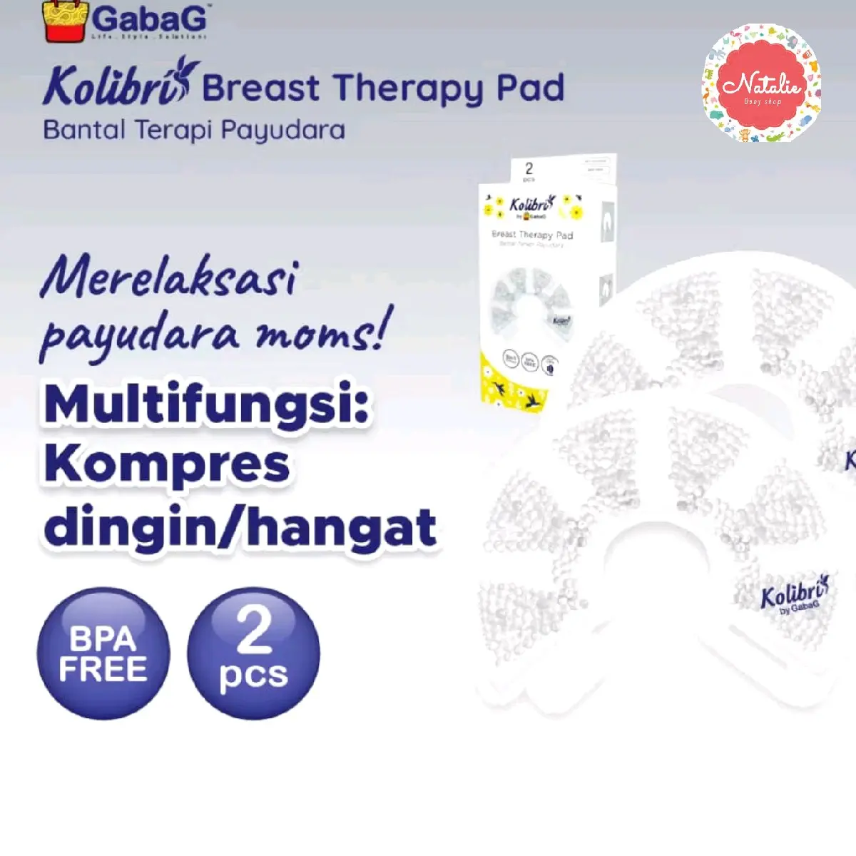 Gabag Kolibri Breast Therapy Pad isi 2 pcs | Bantal kompres payudara
