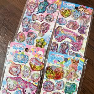 可愛らしいカートゥーン風バブルシール、厚手3Dフォームデカール、女の子＆クマデザイン、スマホ装飾、手帳・プランナーのDIYデコレーション、貼り付け交換対応