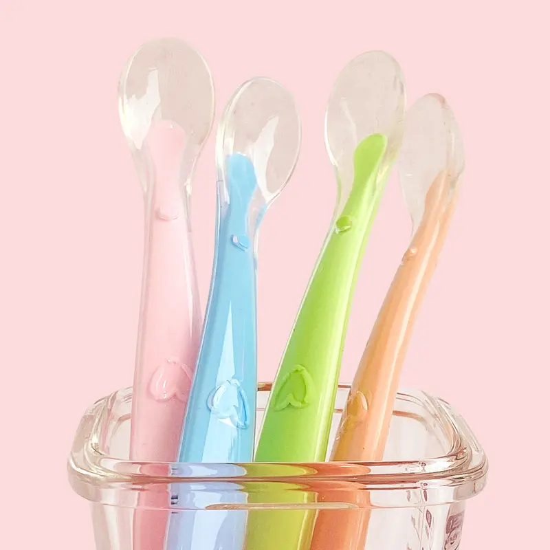 Nexxio Sendok Makan Bayi Silikon Lembut / Sendok Makan Bayi Lentur Sendok Makan 6