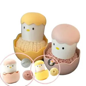 Sikat Cuci Piring Motif Telur Lucu Unik Spons Plastik Serbaguna