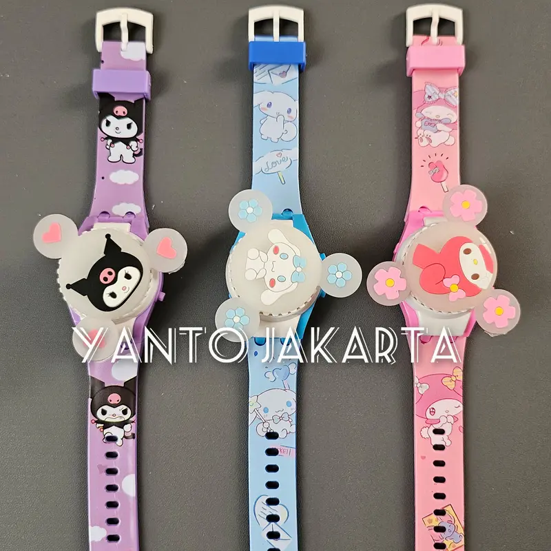 Jam tangan anak spinner berputar lampu nyala 3