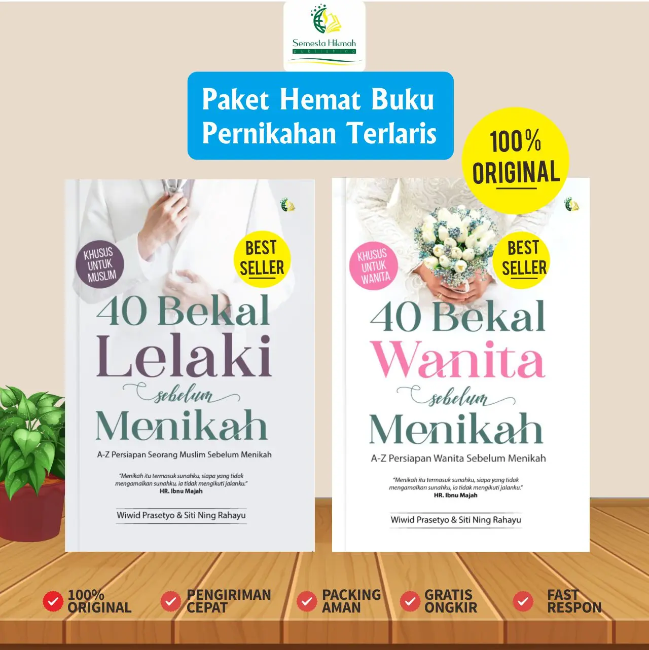 (READY STOCK) Paket Hemat Buku Pernikahan Terlaris - Buku 40 Bekal Lelaki Sebelum Menikah & 40 Bekal Wanita Sebelum Menikah