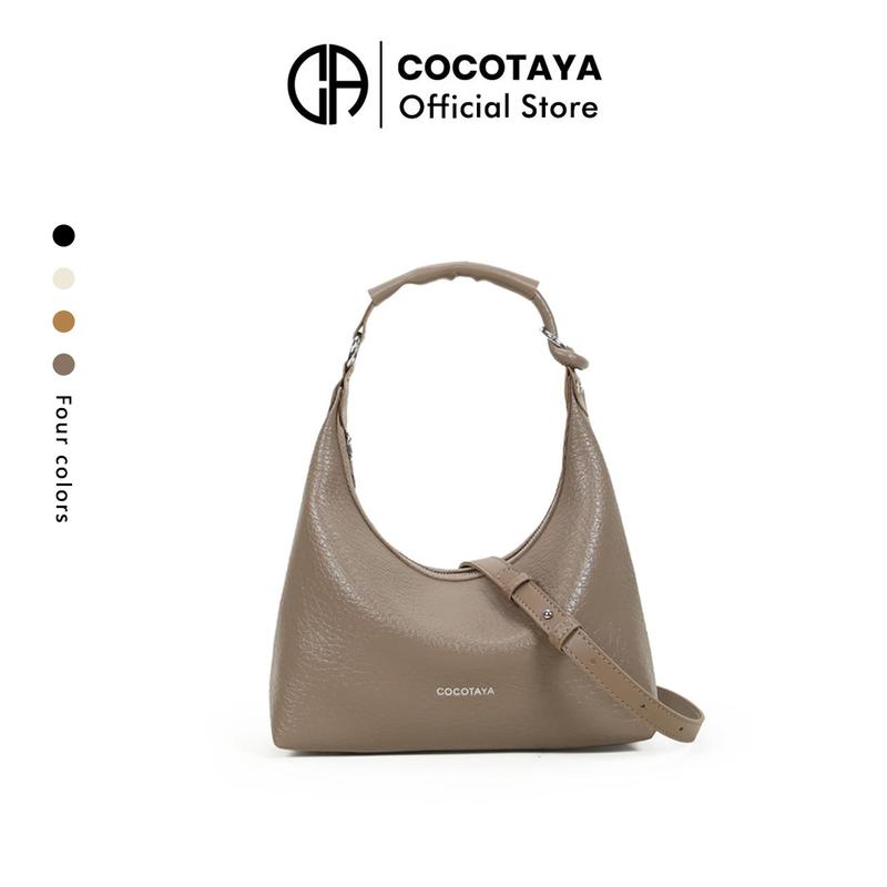 COCOTAYA Túi đeo vai bằng da PU màu trơn, túi xách đơn giản sành điệu, túi messenger Bag Nữ