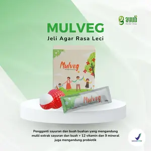 Jelly Agar Penganti Sayuran MULVEG Leci Strawberry BPOM
