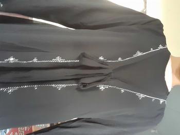 Product Review of ABAYA NAZIRA FULL HITAM  mote swarosky Hitam Polos terbaru 2024 Mutiara Muslim Wanita Bordir Ceruty from M**a 1