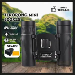 Teropong Binocular 300x25 Teleskop Lensa Ganda Portable Jarak Jauh teropong  2 lensa