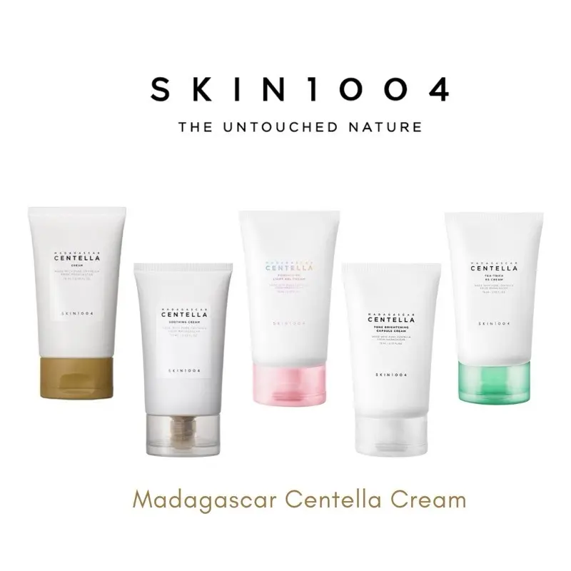BPOM SKIN1004 Madagascar Centella Soothing Cream  75 ml | Tea-Trica B5 Cream 75 ml | Cream 75 ml | Tone Brightening Capsule Cream 75 ml | Poremizing Light Gel Cream 75 ml