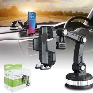 360° Rotate Car Phone Holder With Absorption Sucker Adjustable Car Mount With Silicon Sucker Windshield Dashboard Car Phone Stand