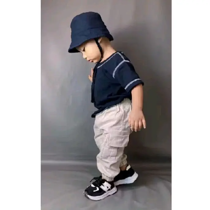 Celana Panjang Cargo Jogger Anak Perempuan & Laki-Laki Umur 2-9 Tahun Bahan Katun Twill Cinos Stretch Nyaman Dipakai Seharian Celana Fashion Bayi Unisex 2