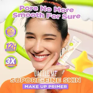 DAZZLE ME Supore-Fine Skin Makeup Primer Hasil Akhir Matte Memberikan Efek Cerah Pada Kulit Soothing dan Hydrating Booster