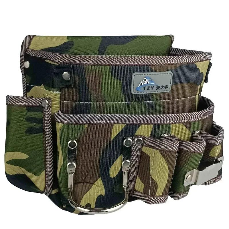 Practical Oxford Cloth Electrician Waist Bag Waterproof Multi-Pocket Tool Pouch Belt Anti-Fall Tool Bag Hardware Tools 5