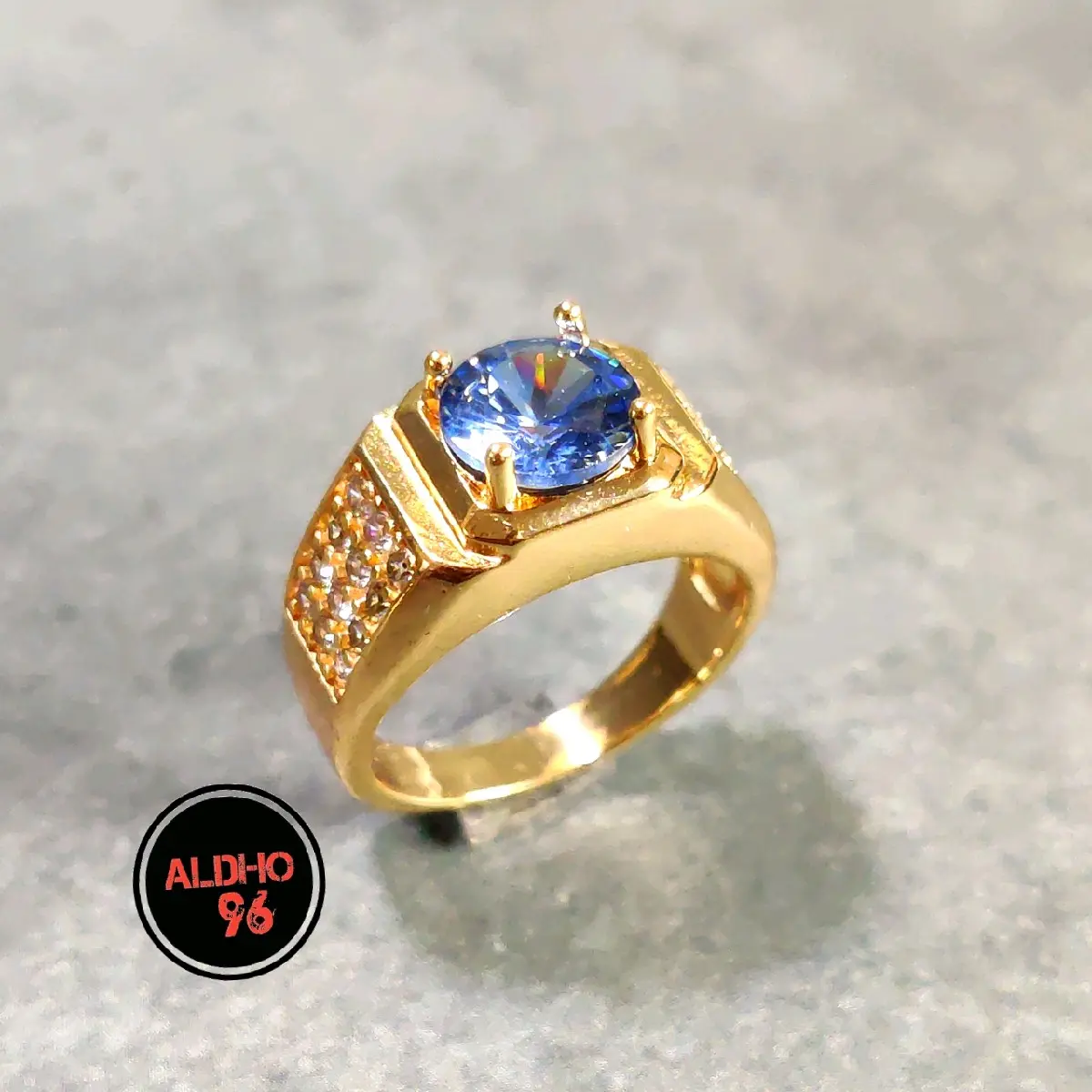ALDHO96 Cincin batu 3 warna Terbaru Untuk Laki Laki Rings Gold Titanium Silver