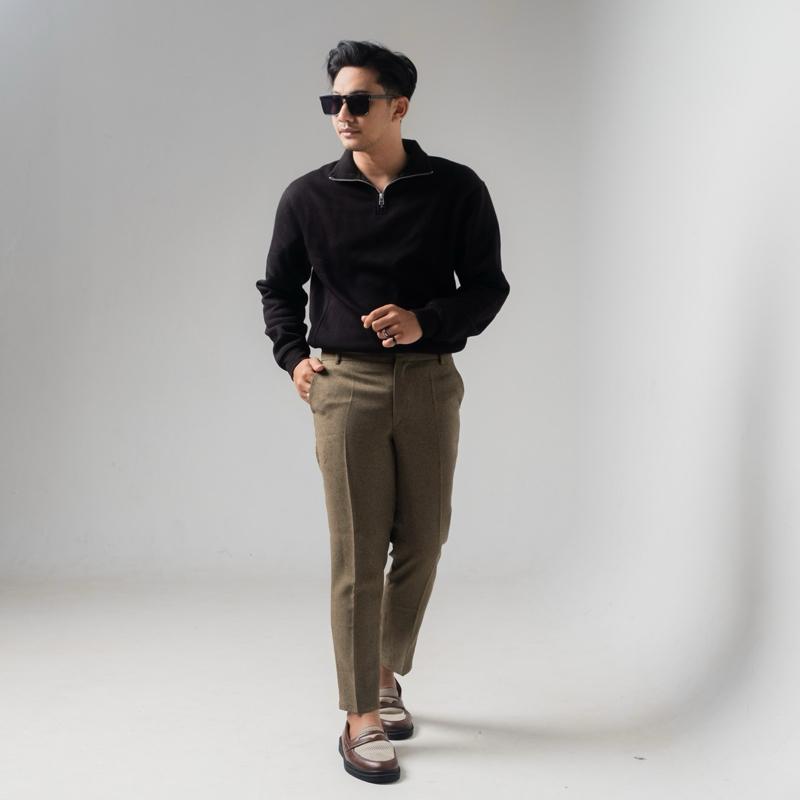 ALIZZAE | Celana Ankle Pants | Celana Premium | Celana Casual | Celana Santai | Celana Hangout panjang 90cm Max tb 172cm 4