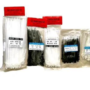 Nylon Cable Tie ISI 100PCS Hitam Putih Ukuran 100mm-300mm Paket 100 Buah Praktis Efektif untuk Mengelola Kabel Tali Ikat Kabel Ties CABLE TIES TALI IKAT KABEL TIS  KABEL TIES