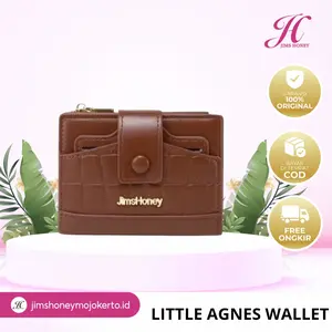 JIMS HONEY LITTLE AGNES WALLET DOMPET LIPAT PENDEK WANITA MOTIF CROCO