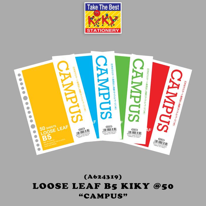 Gambar KIKY Loose Leaf / Kertas File Putih Bergaris Ukuran B5 Isi 50 Lembar dari Kiky Stationery Kota Administrasi Jakarta Barat Tokopedia