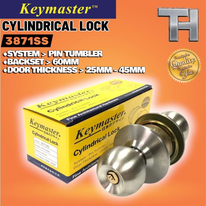 Keymaster 3871SS Cylindrical Door Lock Hardware - TikTok Shop Malaysia