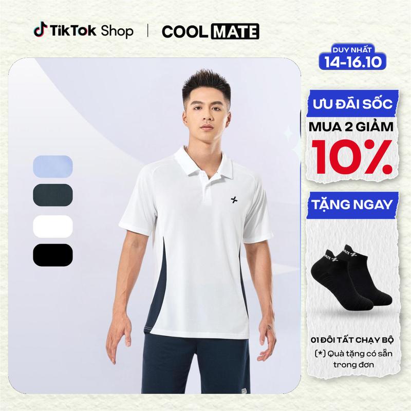 [TẶNG 01 Đôi tất ] Áo Polo thể thao nam Promax Sideflow (Tennis, Pickleball...) - Coolmate