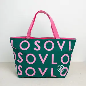 SOVLO Daily Tote Bag Zipper - Tas Kerja Wanita - Tote Bag Kuliah, Kerja,