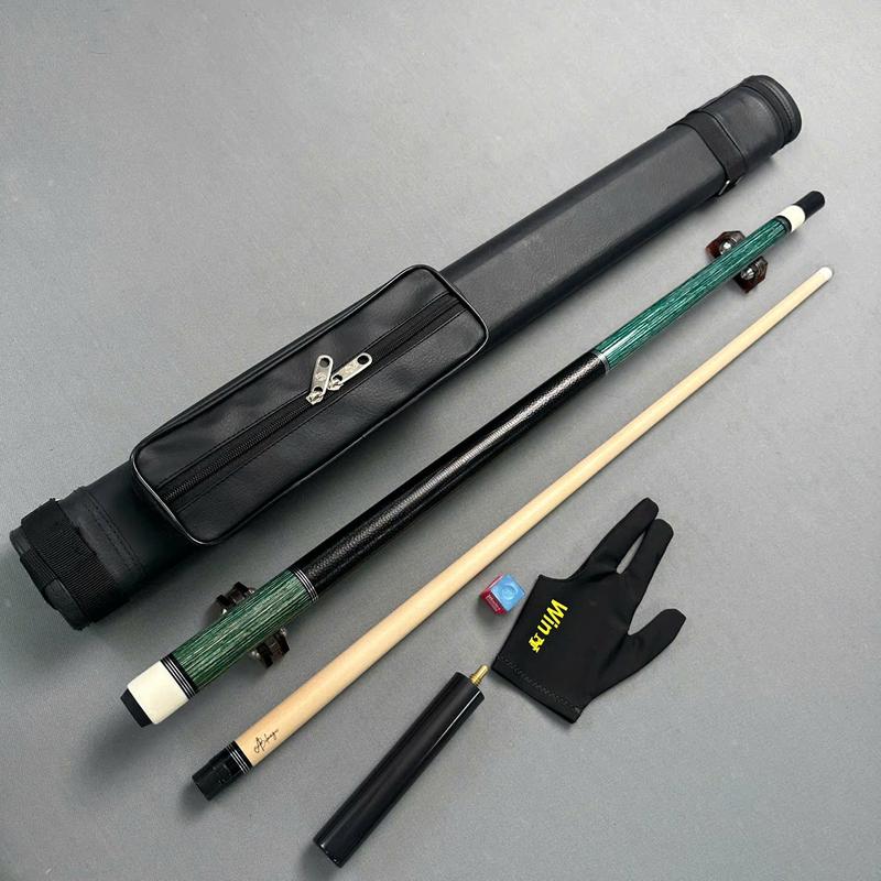 Cơ bida cao cấp KT Magic màu xanh lá ngọn mộc - bộ môn bida lỗ lip 3c Tặng kèm combo bao da phụ kiện và nối chuôi - gậy bi-a cao cấp KT Magic