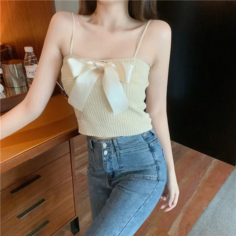 TANKTOP KNIT BOW-KNOT / TANK TOP KOREA BOW-KNOT/KAMISOL Sexy BX-3138