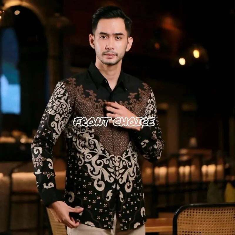FRONT CHOICE - KEMEJA BATIK PRIA COWO COWOK LAKI LAKI LENGAN PANJANG MODERN PEKALONGAN 6