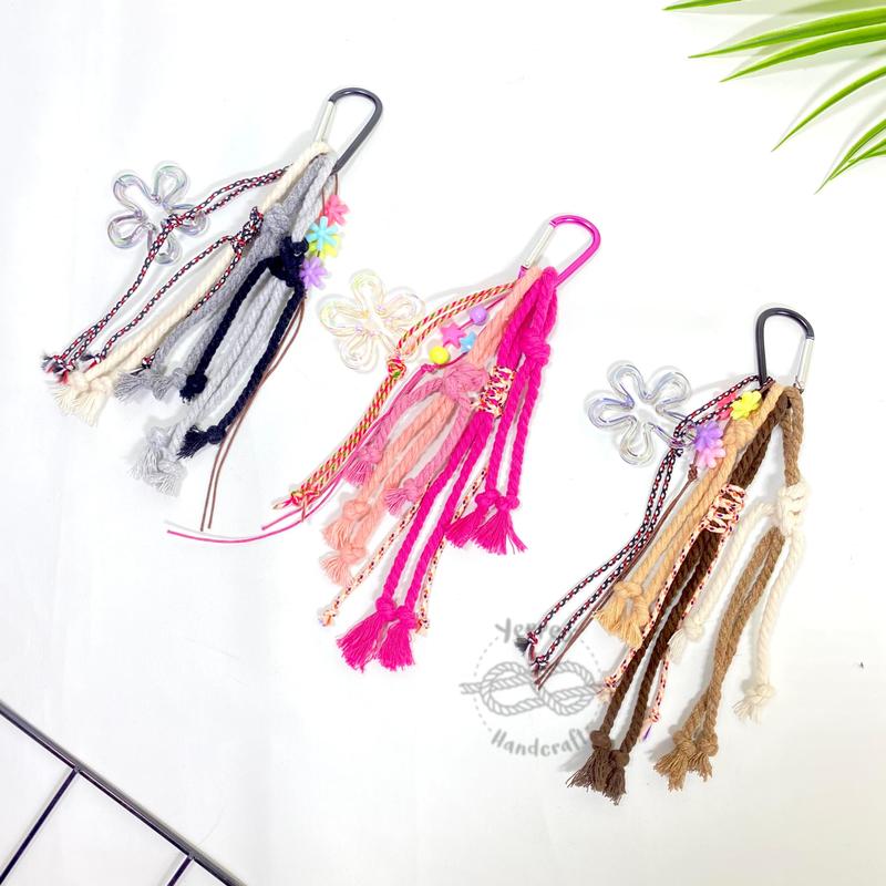BAG CHARM FAIRY Macrame Keychain Carabiner Tali Tas Aksesoris 0