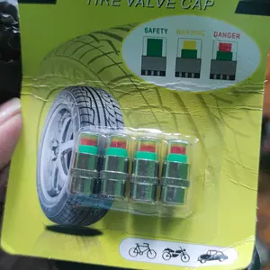 (4PCS) Tutup Pentil Pengukur Ban Motor / Mobil AIr Alert Tire Valve Cup Tutup Pentil Ban