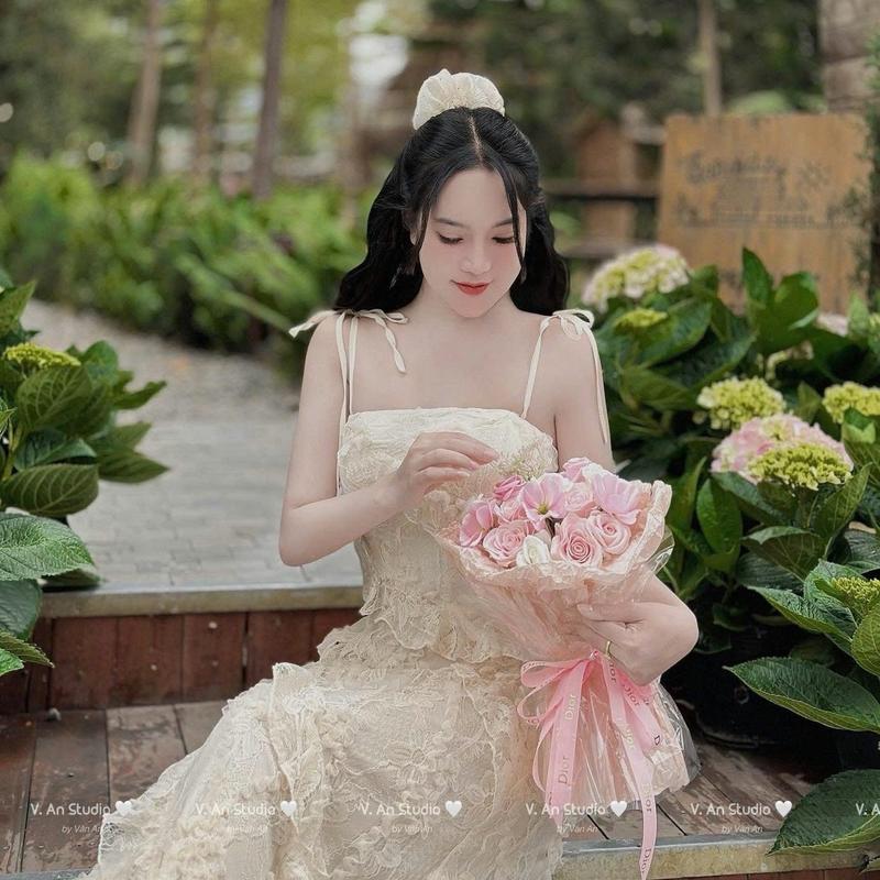 Váy dây thiết kế tầng dây tuỳ chỉnh 2