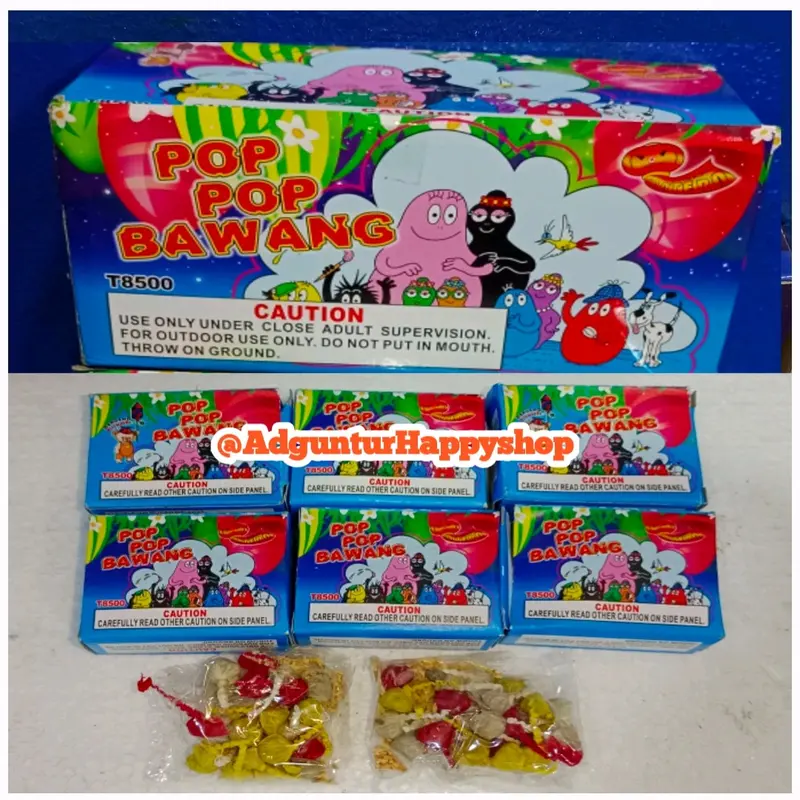 pop pop bawang banting,mainan anak anak 1 pack isi 50 kotak kecil Toys Dewasa 4
