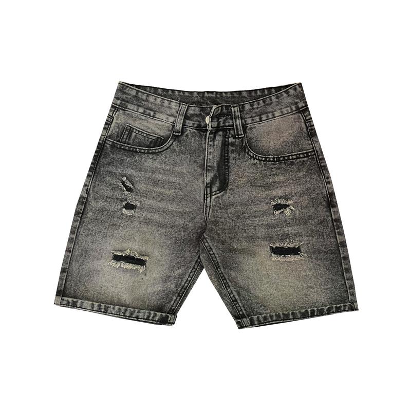 Quần Short Jean Nam Dáng Ngang Gối - Gam Màu Xám Nâu QSJN338