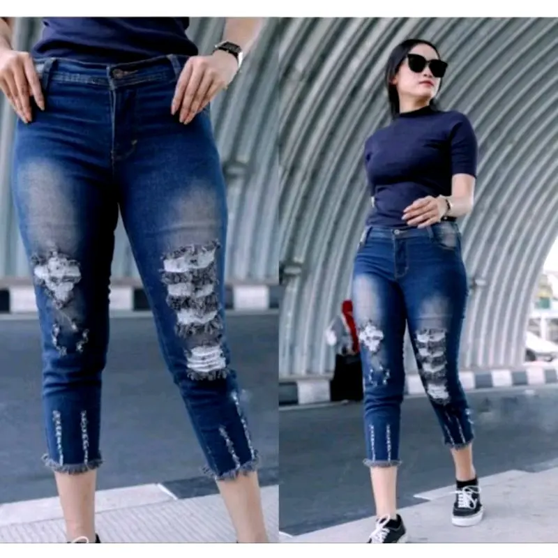 Celana jeans wanita 7/9 Model terbaru Slim 5