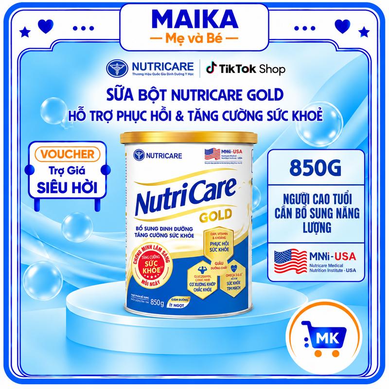 Sữa bột NutriCare Gold dinh dưỡng cho người lớn tuổi 900g
