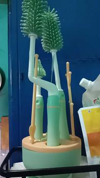 Product Review of Sikat Botol Bayi Bottle Brush Set / Sikat Botol Bayi Dengan Rak 5in1 Biru Green Pink from W**a A**z 0