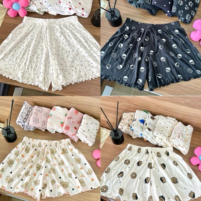 Quần đùi cotton, quần ngủ nữ chất cotton mềm mại, hoạ tiết dễ thương