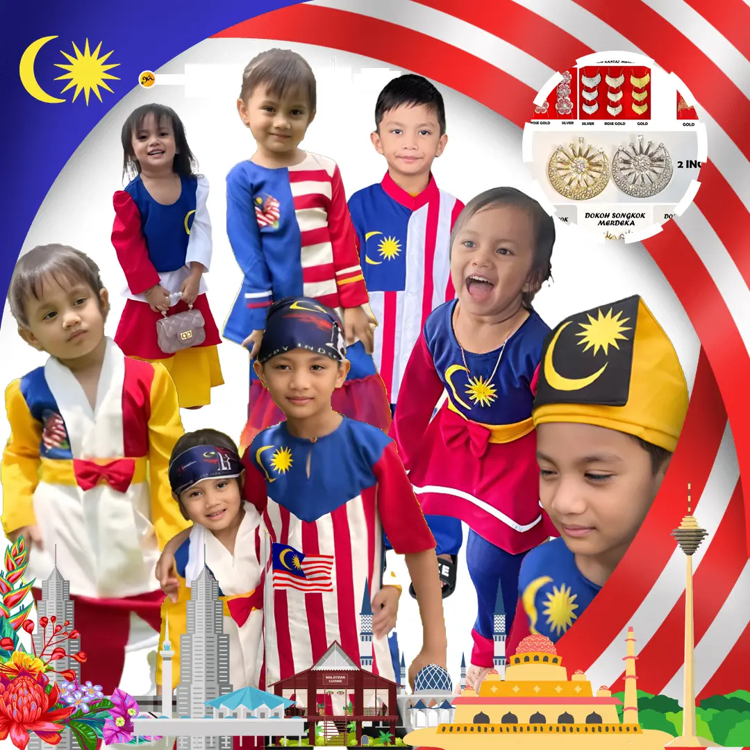 Salman Gallery SET SUIT MERDEKA KIDS BOYS & GIRLS 2025 ( SGSM140LP)