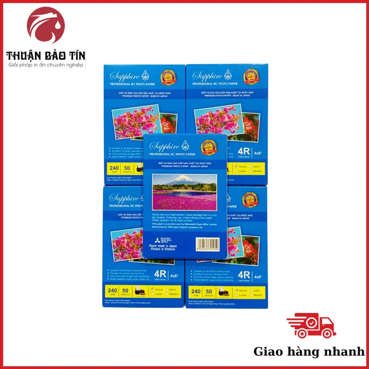 Giấy In Ảnh Sapphire 10*15 240G RC ( 50 tờ 1 Xấp )