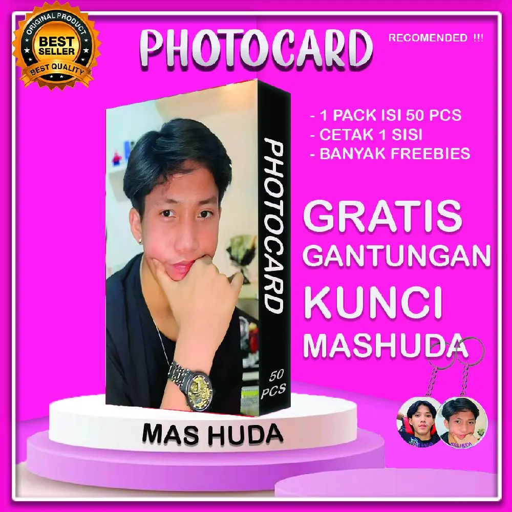 PREMIUM 50 PCS Photocard MAS HUDA KELUARGA METAL