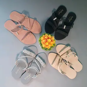 Sandal Teplek Wanita Kekinian Model Kepang Silang D02 Selop