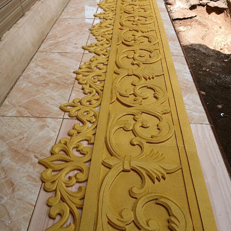 Poni decorasi wedding ful ukiran spon, Harga untuk ukuran pnjang 1 mtr 0