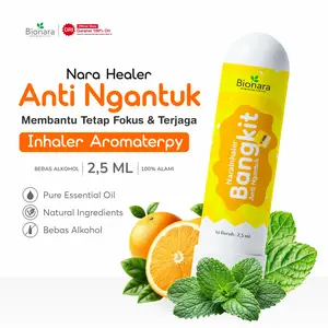 Bionara Naralnhaler Anti Ngantuk - Minyak Esensial untuk Aromaterapi - Membantu Tetap Fokus & Terjaga inhaler hidung AROMA TERAPI plossa lanyard essential freshcare vapo balm mini terapy serbuk