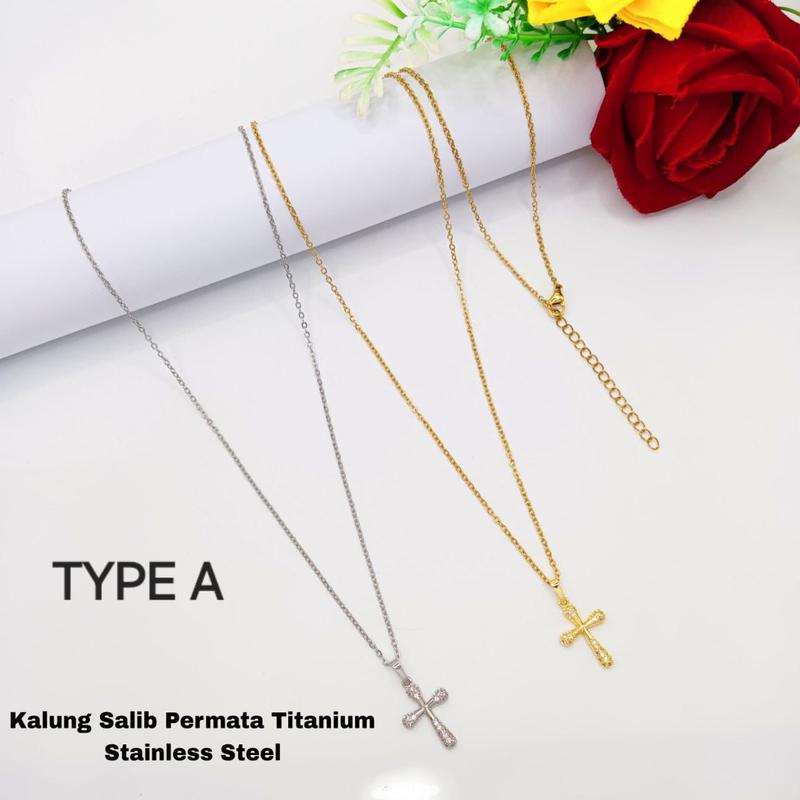 Product Introduction of Kalung Titanium Cewek Model Terbaru Gaya Korea kalung  aesthetic Emas Hadiah Silver Wanita 9