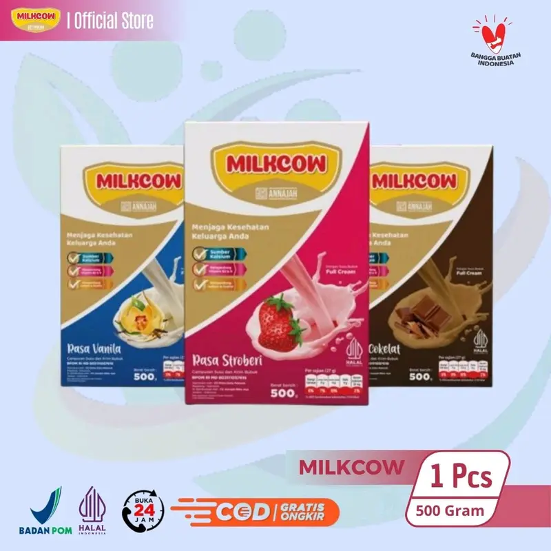 Milkcow Susu Bubuk Fullcream 500 Gram untuk Anak dan Dewasa | Minuman Dairy Milk 0