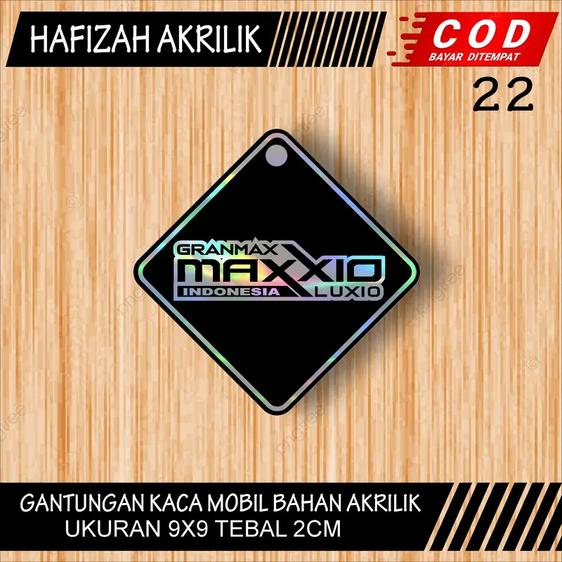 (COD)GANTUNGAN KACA MOBIL (AKRILIK) GANTUNGAN KACA TRUK VARIASI GANTUNGAN KACA MOBIL HOLOGRAM VARIASI BEBAS CUSTOM KODE 47 7