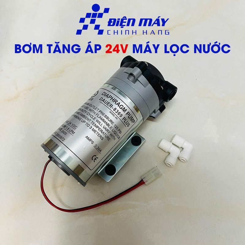  Bơm Tăng Áp 24V model 8369 dùng cho các Máy Lọc Nước RO Aqua Sunhouse Kangaroo Karofi 