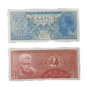 Koleksi Uang Kuno 1rp & 2½rp SERI SUKU BANGSA Tahun 1950an Kondisi BARU/GRES ( 2 Lembar )