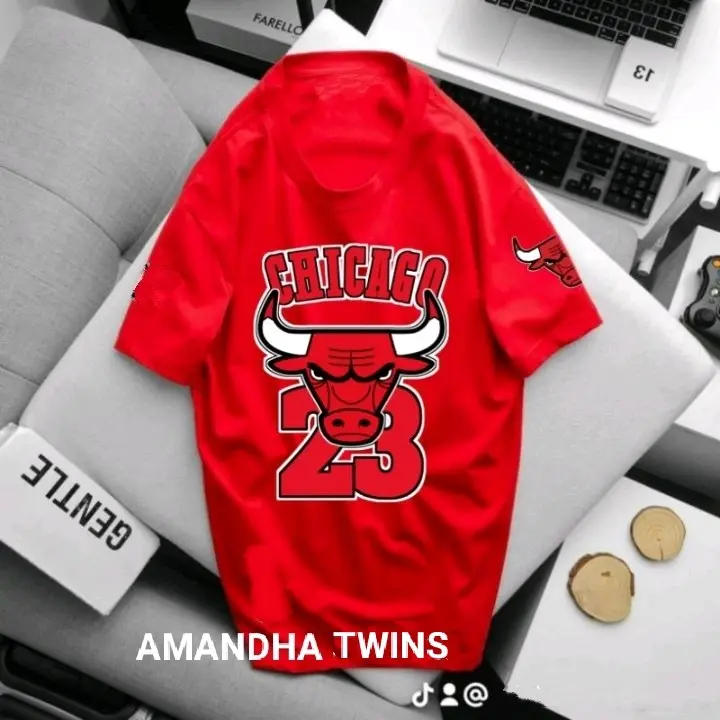 KAOS DISTRO PRIA LENGAN PENDEK ALL SIZE(S-6XL) COTTON COMBED  NYAMAN DAN LEMBUT . DTF SABLON, INISIAL NUMBER ( 23 BULLS ). T-SHRIT OVERSIZE ALL COLLOR MURAH BERKUALITAS Katun Nyaman Tulisan Keren Tshirt murah distro big size korea logo awet