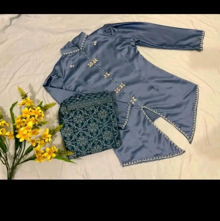khalista one set kurung melayu baju pesta baju bradesmaid baju lamaran baju kondangan Muslim Wanita Gamis Setelan Celana Katun Panjang Dewasa Dress 5