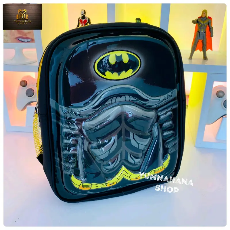 [YumnaHanaBags] Tas Ransel lampu LED 3D timbul Karakter BATMAN BUMBELLBEE anak sekolah Laki laki PAUD TK SD fashion anti air anti gores 2