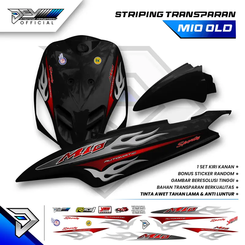 STRIPING MIO SPORTY TRANSPARAN ORIGINAL | STICKER BODY YAMAHA MIO BEST SELLER 3